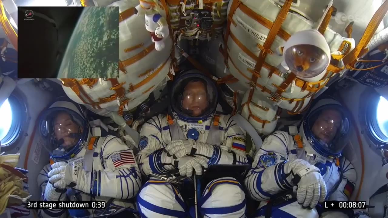 Astronauts launch to international space station