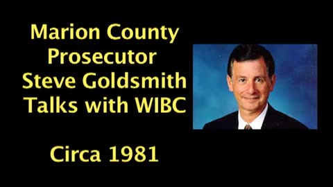 Circa 1981 - Marion County Prosecutor Stephen Goldsmith Talks with WIBC-AM Indianapolis