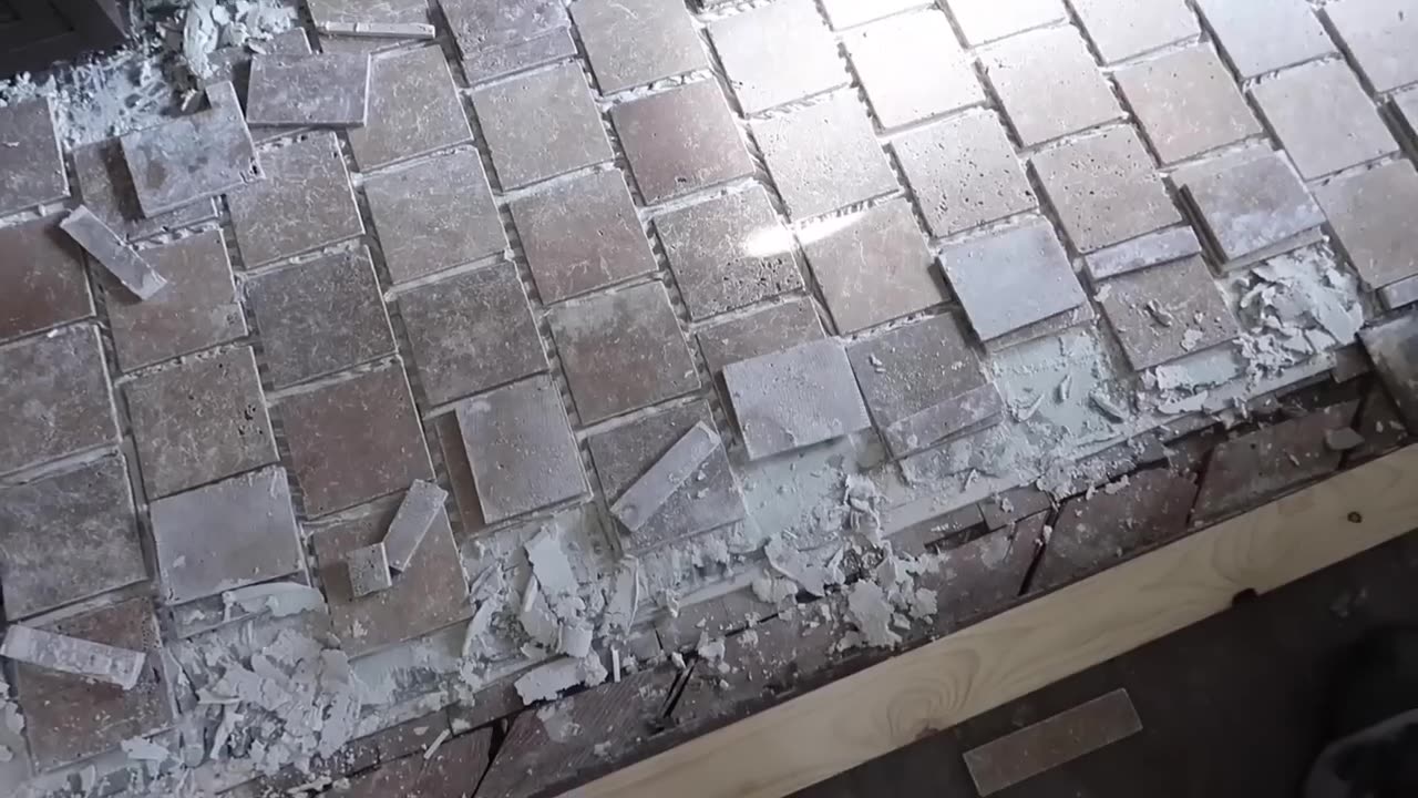 Ripping out my brand new DIY tiles.mp4