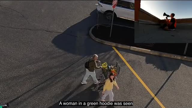 Fake announcements from store rooftops