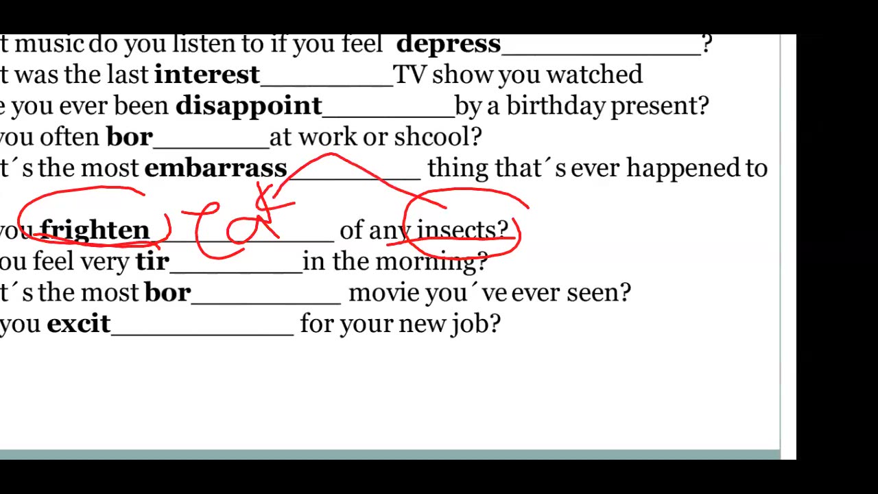 C2 ed / ing adjectives