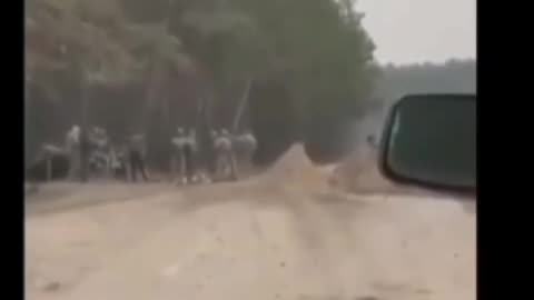 Isralie Army being sent to Hell from the land of Palestine