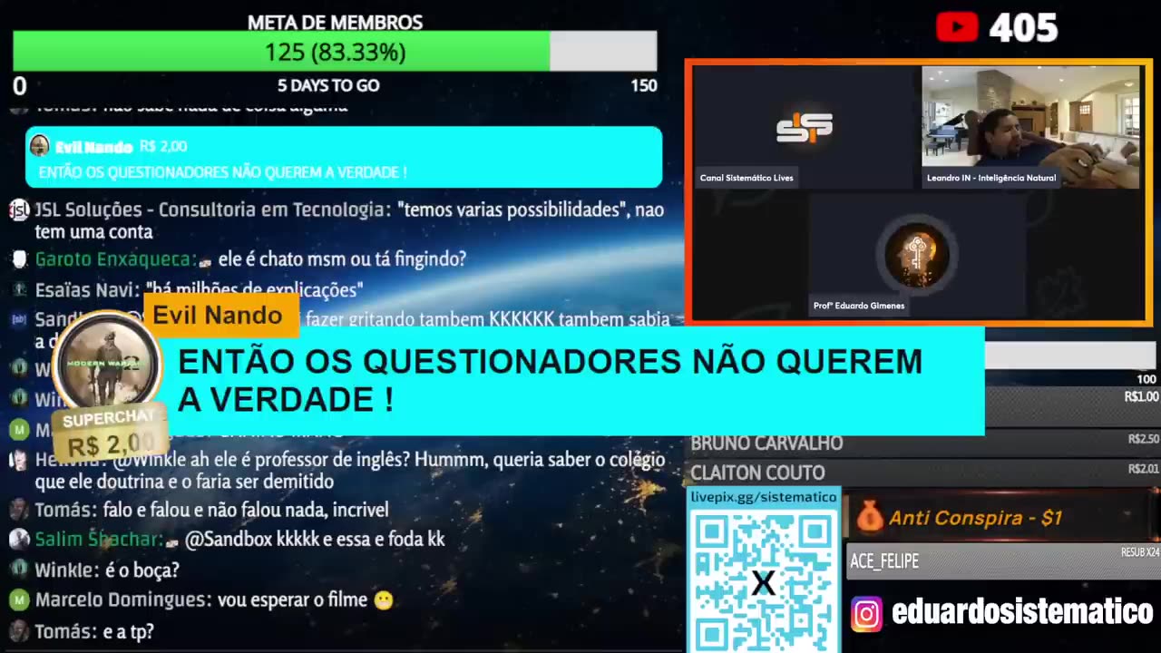 Sistemático Lives - ElZz-ER50yY - LEANDRO RESPONDE MARTHINS E SUPER XANDÃO OS TPS ESTÃO REVOLTADOS