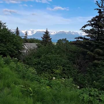 Homer Spit and the Kachemak Bay looking from East Hill road. 7/21/23