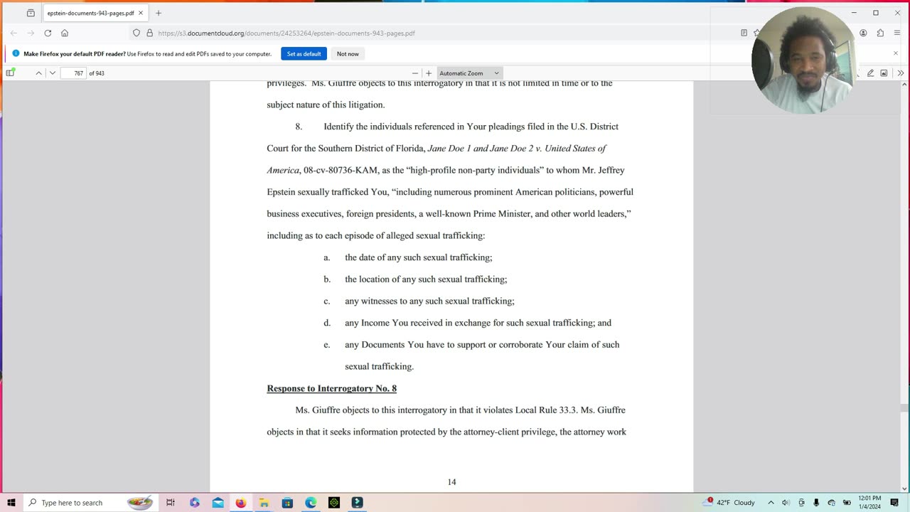 I'm Skimming Epsteins Unsealed Documents