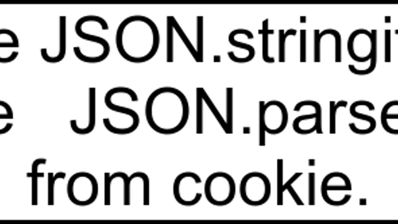 getting json object from cookie in proper json format in javascript