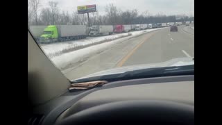 'Insane' line of truckers block U.S.-Canada border