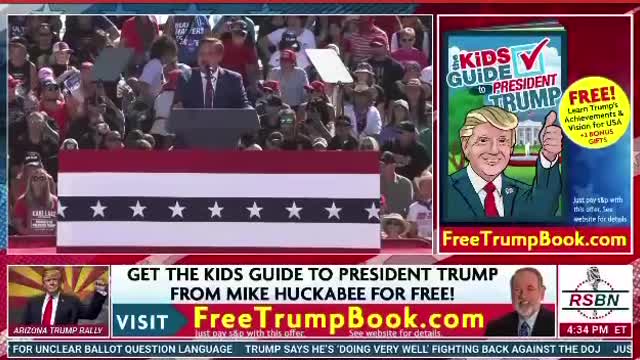 Mike Lindell welcomes President Trump. Meza Arizona 10-9-2022