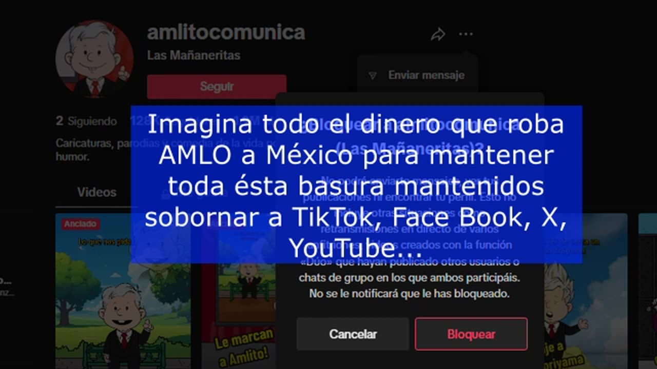 🔴- Destina AMLO millones de pesos a mantener cuentas de propaganda basura en TikTok