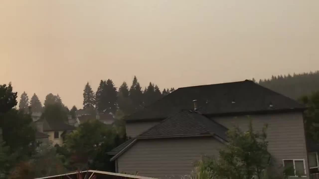 Smoke and winds picking up