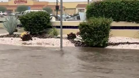 California, Tropical storm Hilary has flooded the desert.