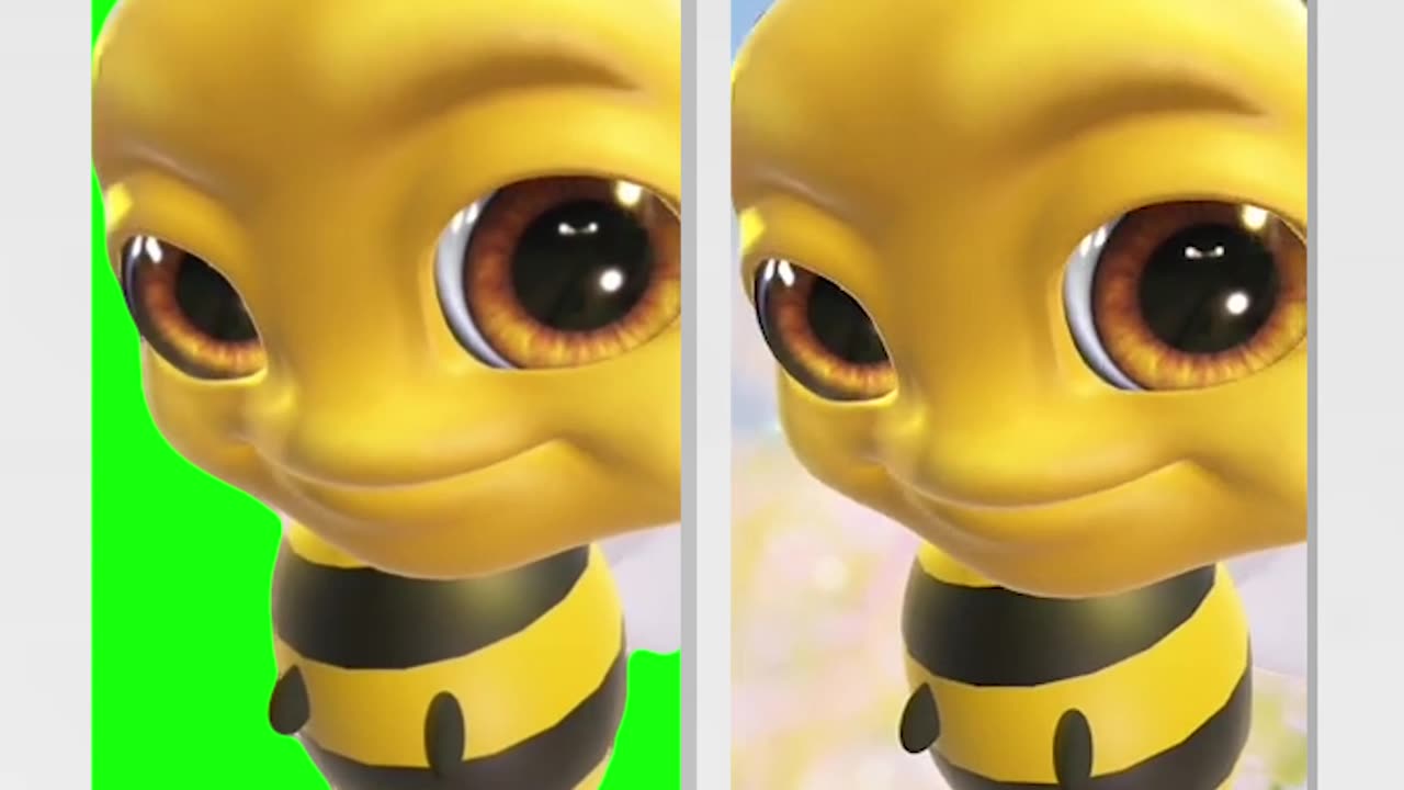 Bee Raising Eyebrows | Green Screen vs Original