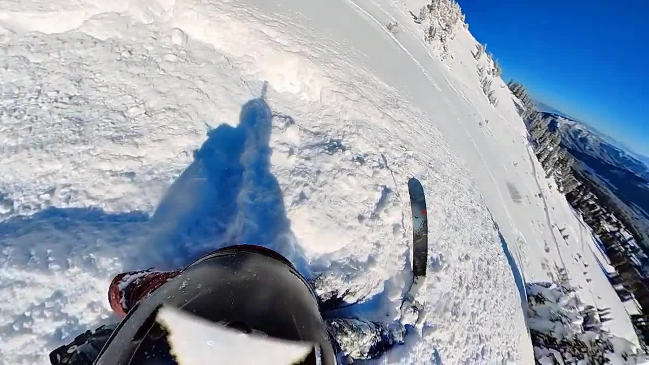 Backcountry Couloir Skiing- Bridger Bowl Montana