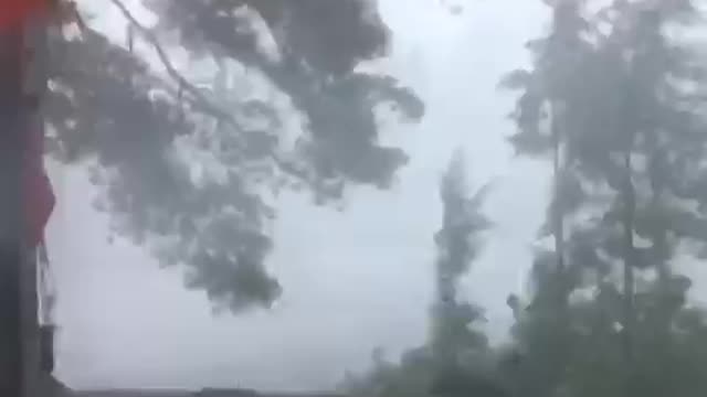 Wild storm on camping trip