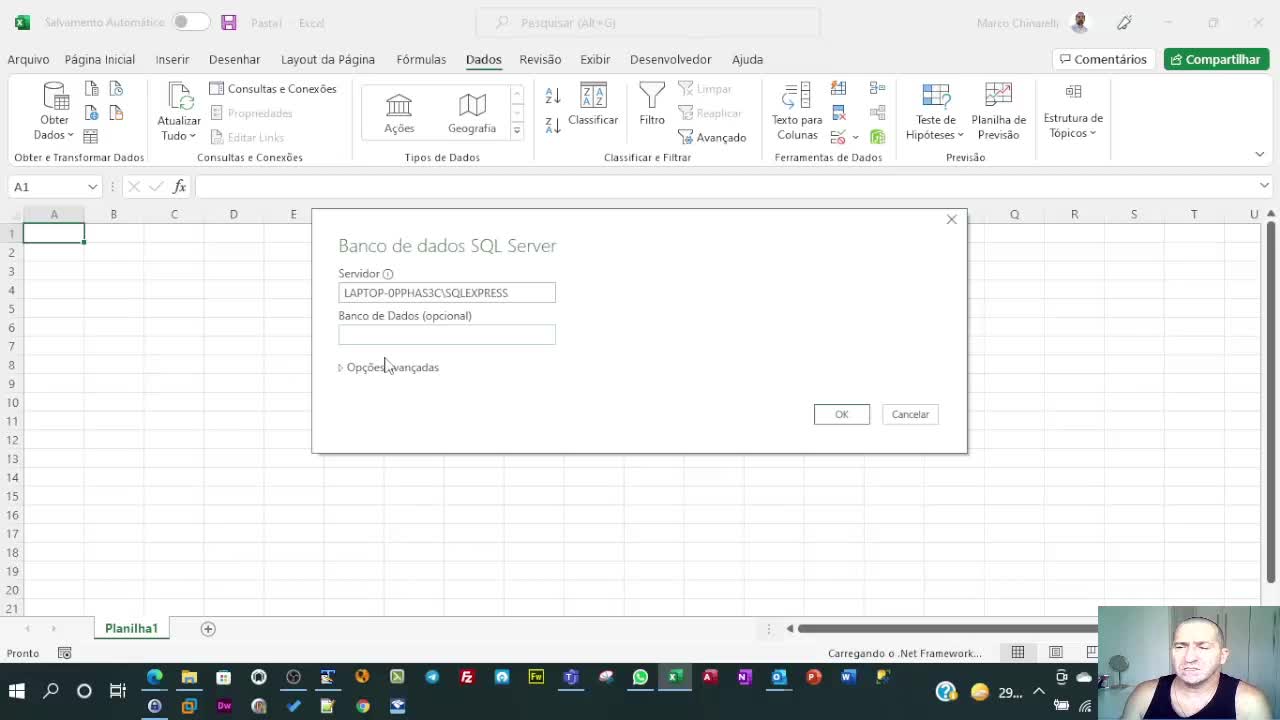 Excel como conectar o Excel ao SQL Sever