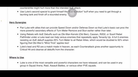 SWGOH Character Archives #1: CLS