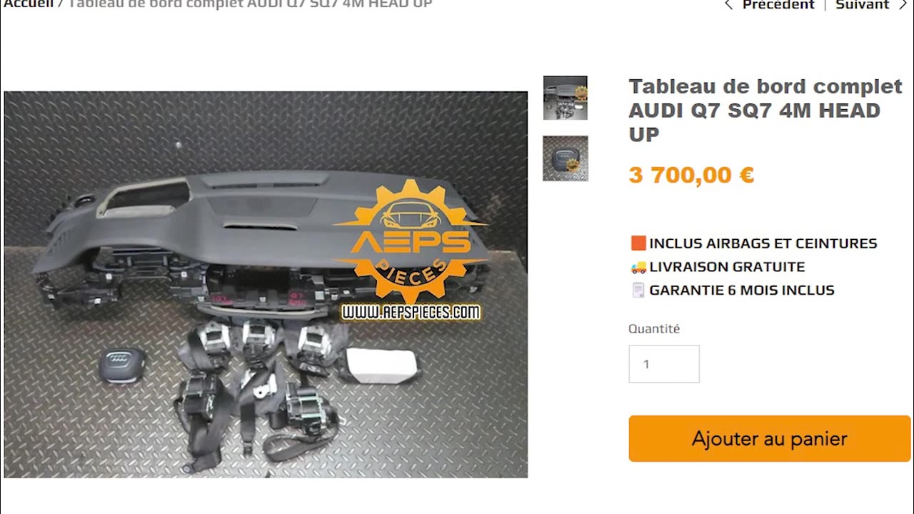 Tableau de bord complet AUDI Q7 SQ7 4M HEAD UP