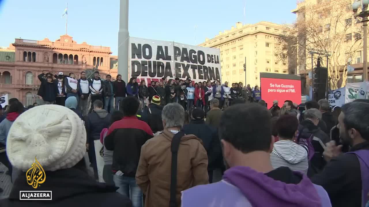 Argentine president urges unity as anti-government protests build