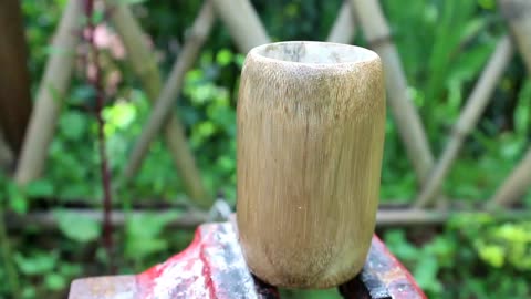 Use bomboo to make namboo cup environmentlly frienly diy