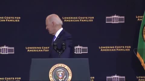 Biden seems to be greeting ghosts at the end of every speech now