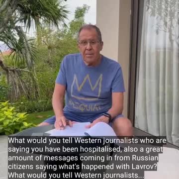 Sergei Lavrov just put out a video