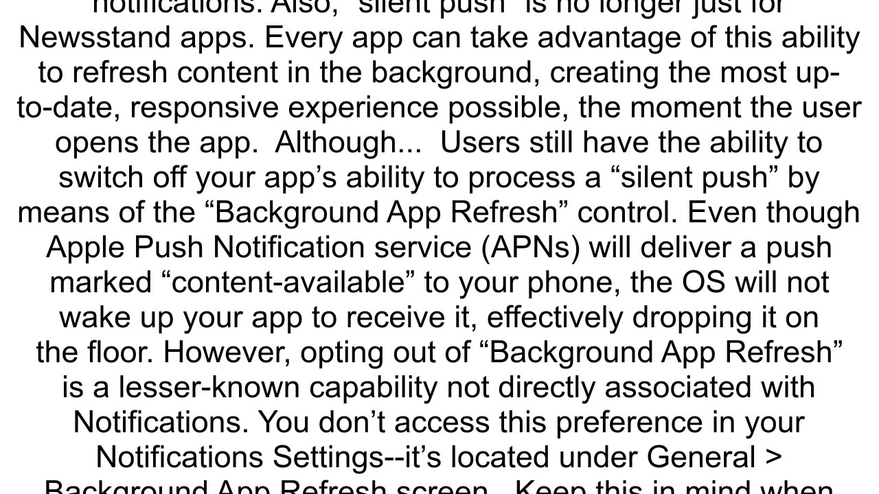 Is Silent Remote Notifications possible if user has disabled push for the app