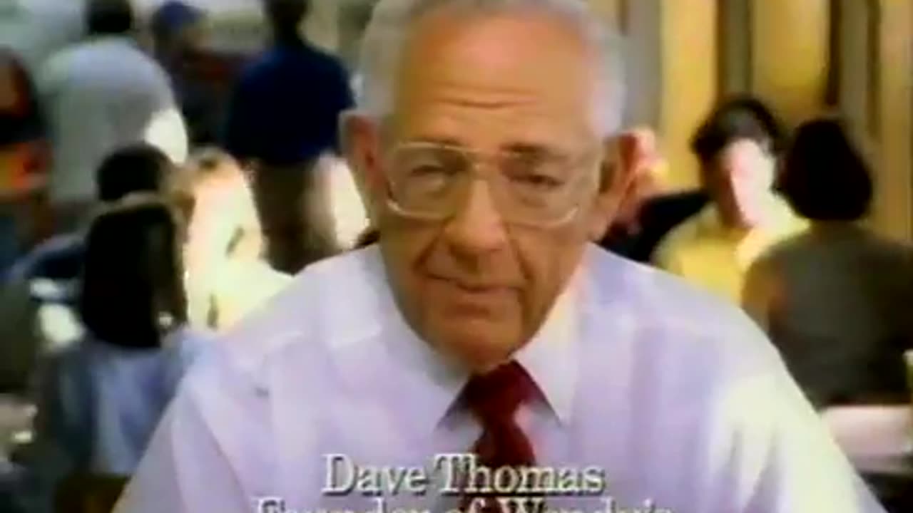 1999 - Dave Thomas for the New Cheddar Lover's Bacon Cheeseburger