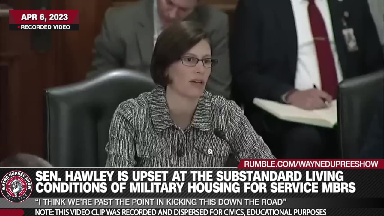 Senator Hawley Presses DoD Witnesses On Fort Leonard Wood Housing, Pronouns Memo