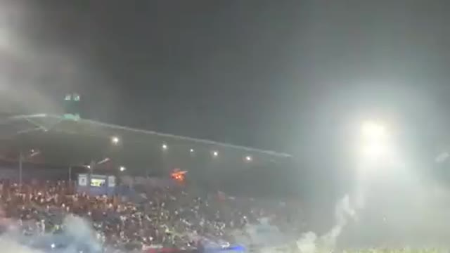 Over 100 people were killed in riots that broke out tonight at a football match in Indonesia.