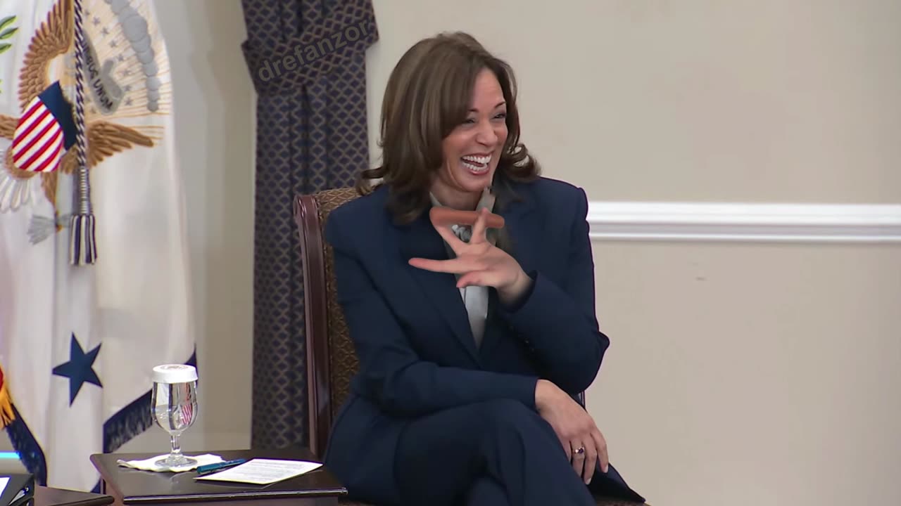 Kamala Harris spins a glizzy