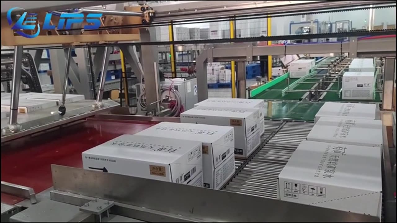 Single line dual channel robot palletizer LIPS#packaging#robot#palletizing#technology#stacking