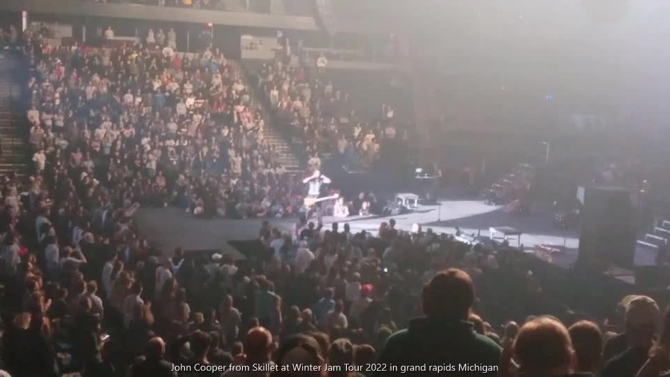 John Cooper from Skillet at Winter Jam Tour 2022 in grand rapids Michigan