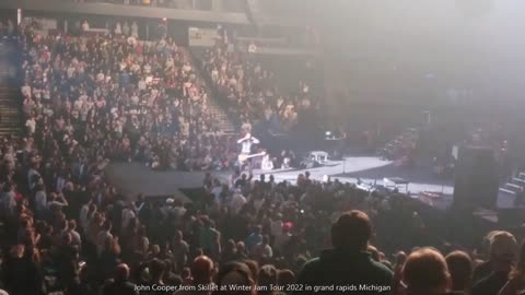 John Cooper from Skillet at Winter Jam Tour 2022 in grand rapids Michigan