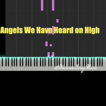 Angels we have heard on high Christmas song piano