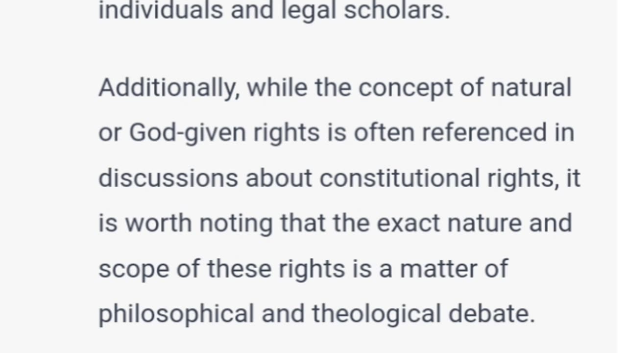 Chat gpt says rights aren't God given