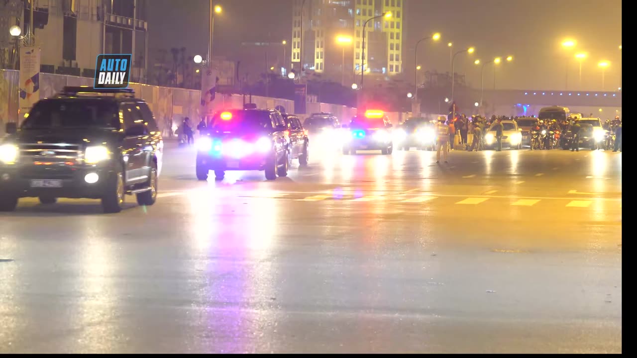 💜2 "quái thú" The Beast đón Tổng thống My Trump tại Nội Bai |President Trump Arrived in Hanoi|