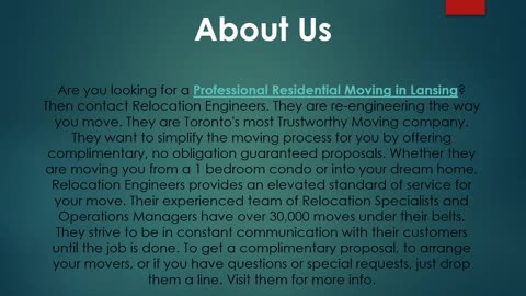 Professional Residential Moving in Lansing