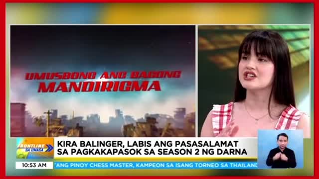 Kira Balinger, live sa Frontline Sa Umaga