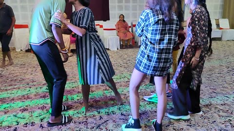 Cute indian girl dance in party