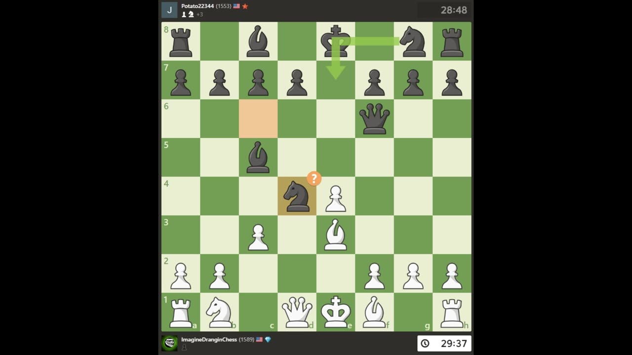 Typical 1500 elo chess.com player blundering in a 30 minute game