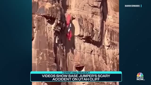 Watch: Dramatic Rescue Of Base Jumper After Crashing Into Utah Cliff