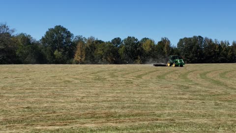 Sonny cutting hay .