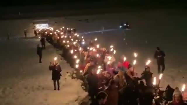 More Freedom fighters join Swiss & Austrians tonight on the Boarder Protesting against mandates