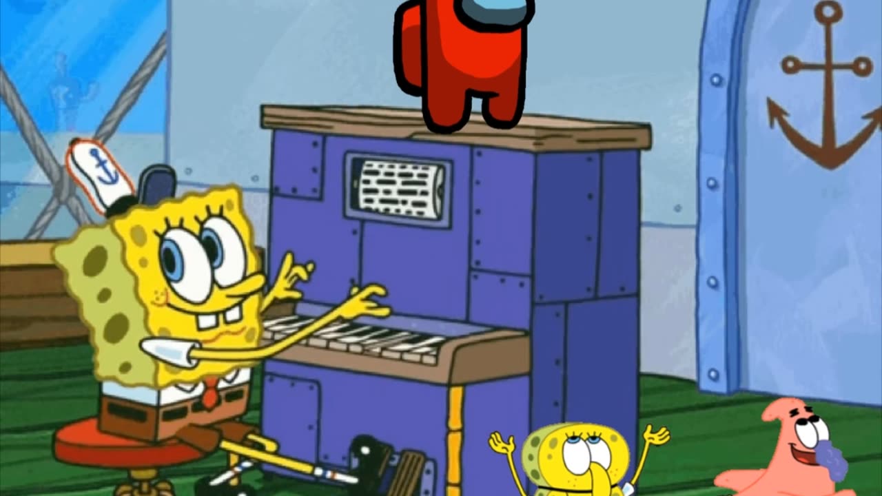 SpongeBob And Patrick Are Pretending To Be Imposters While SpongeBob Plays The Piano 🎹