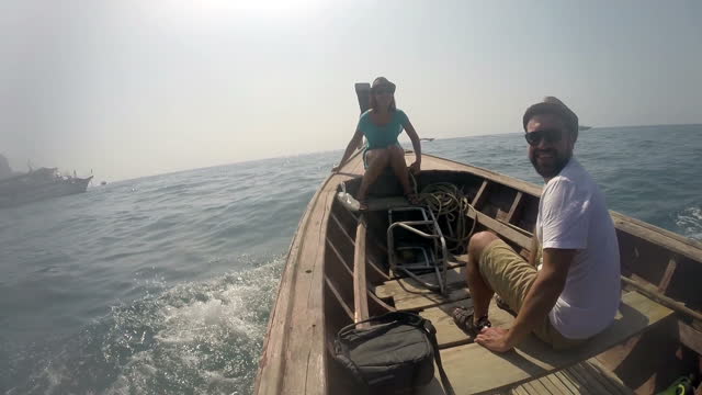 Boating on the sea