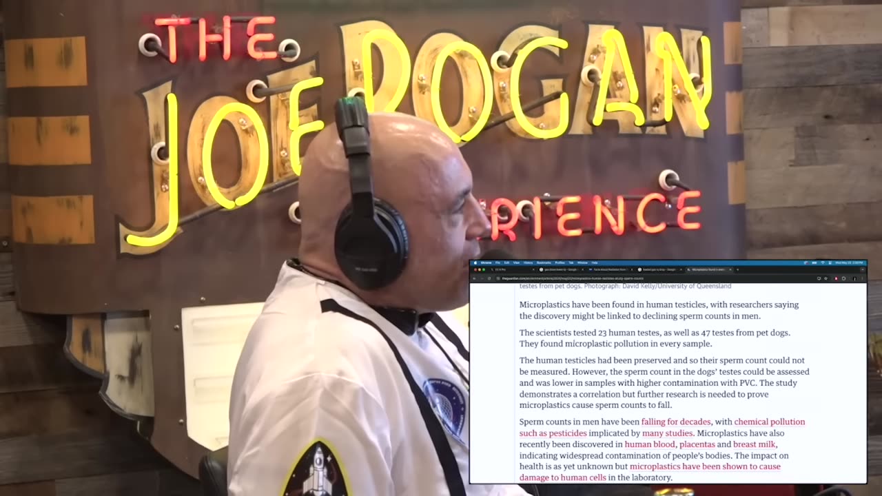JRE Clips | New Study Shows Microplastics Were Found in Human Testicles