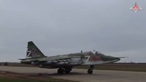 Video footage of the combat work of the Russian Su 25 attack aircraft on the front line