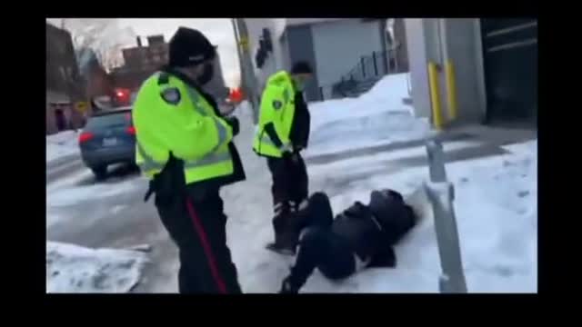Anti-protester steals flag from poor little 13 year old girl