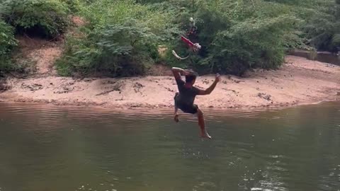 Insane rope swing