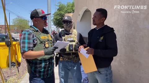 El Paso- Border patrol and ICE have arrived at a migrant camp in downtown El Paso. | Description